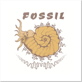 FOSSIL, band merchandise, skull design Posters and Art